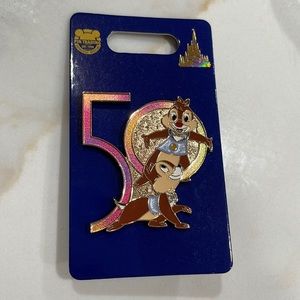 Disney Parks Exclusive 50th Anniversary Chip & Dale Pin NEW never used